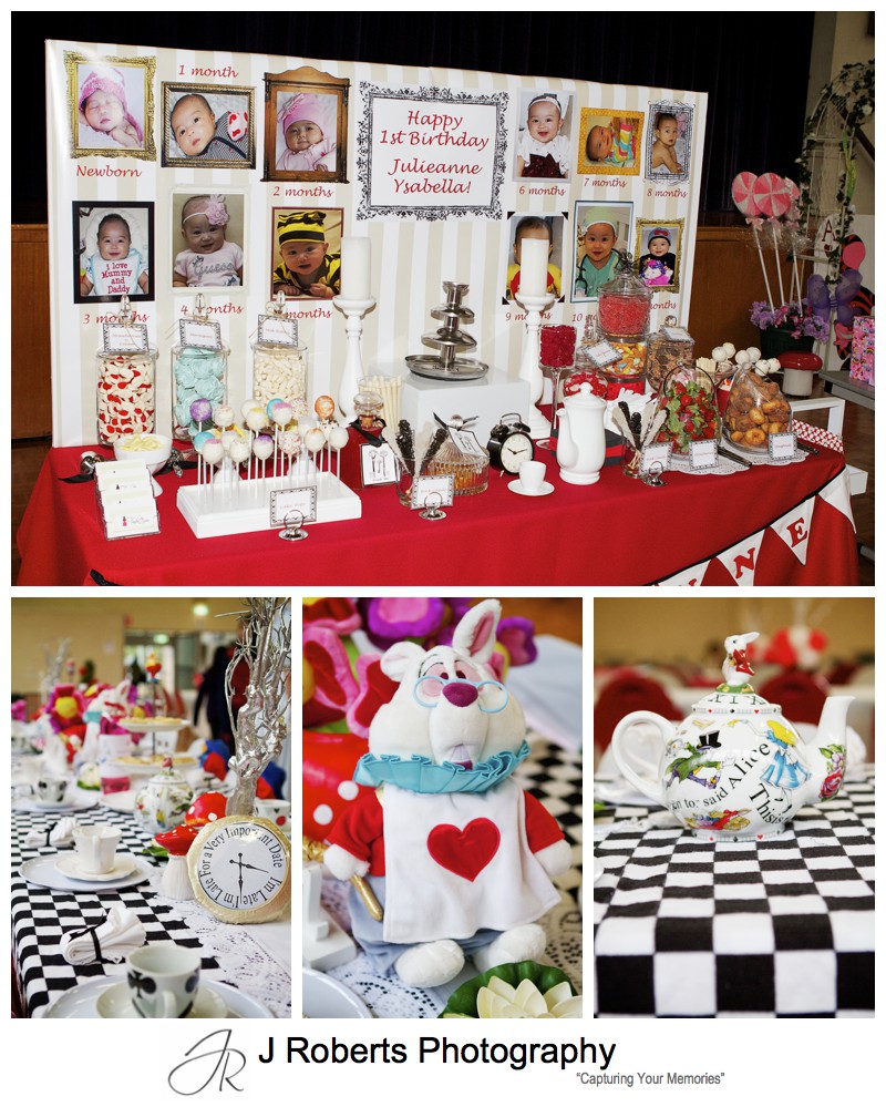 Alice In Wonderland Tea Party Theming - Party Photography Sydney