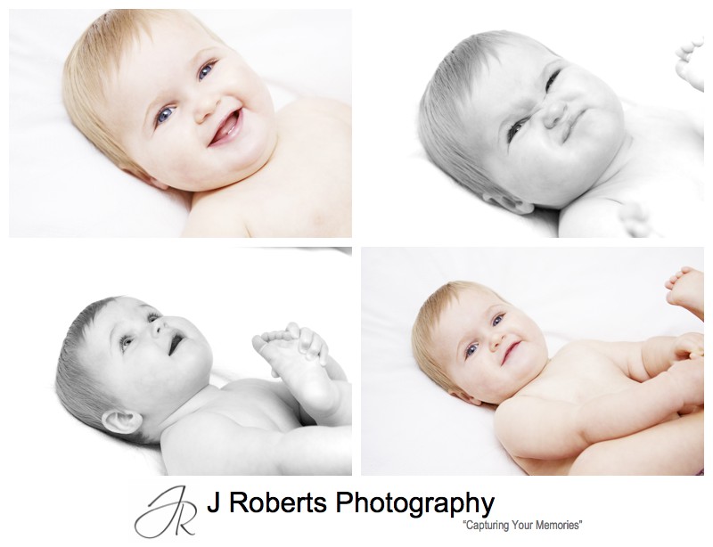 Smiling baby girl - family portrait photography sydney