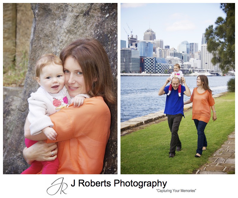 family portraits in east balmain park - family portrait photography sydney
