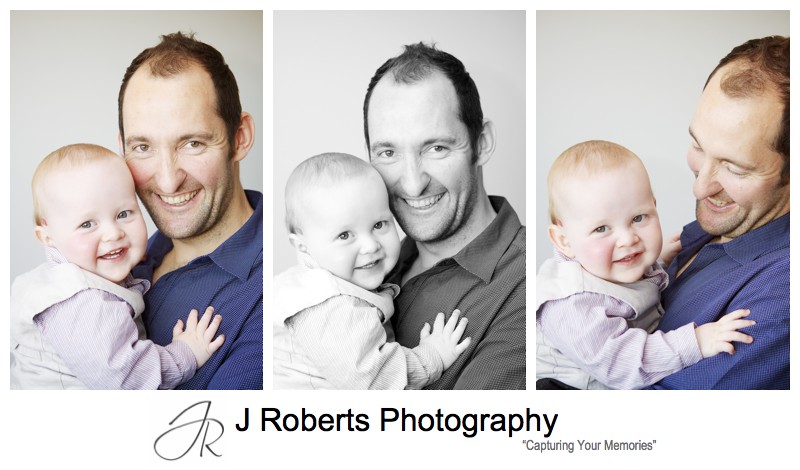 Little boy with his daddy - family portrait photography sydney