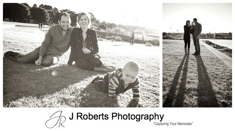 Sepia portraits of family in Blackwattle park - family portrait photography sydney