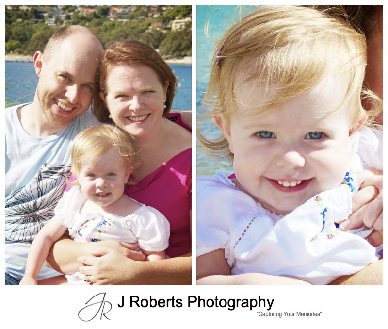Portrait of a couple with a little girl - family portrait photography sydney