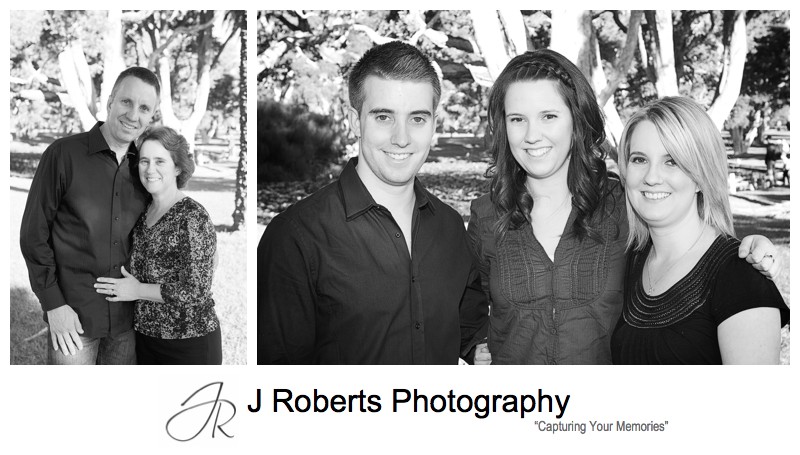 B&W couples portrait - family portrait photography sydney
