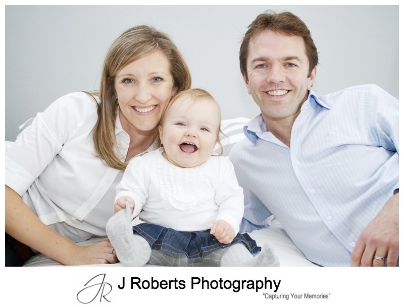Family of 3 portrait - portrait photographer sydney