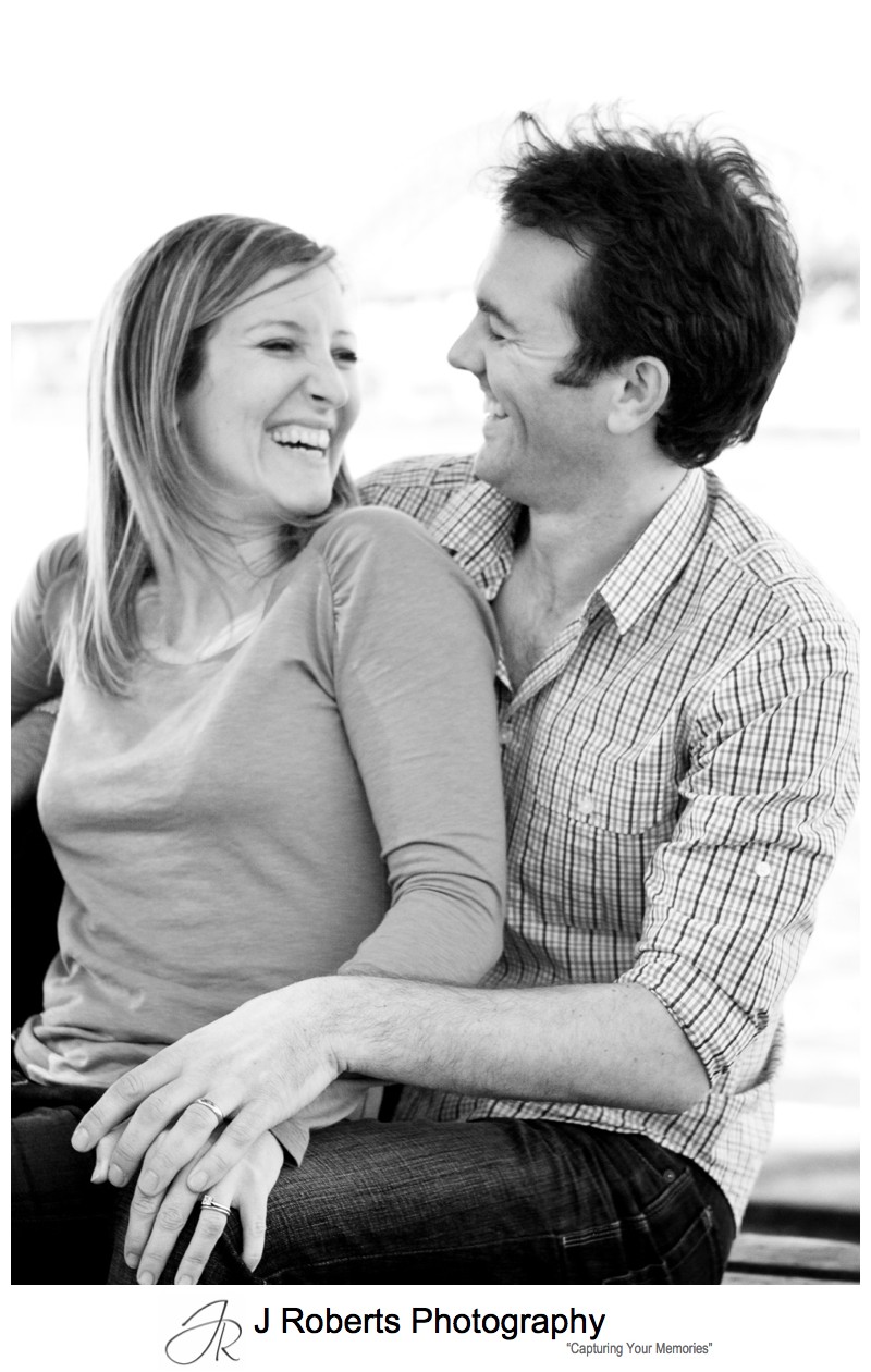 Couple laughing - family portrait photography sydney