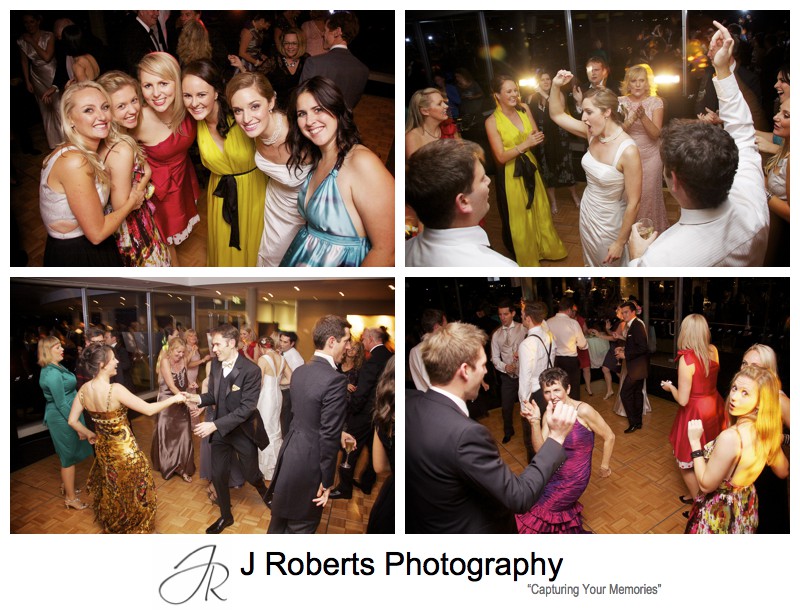 Dancefloor action - wedding photography sydney