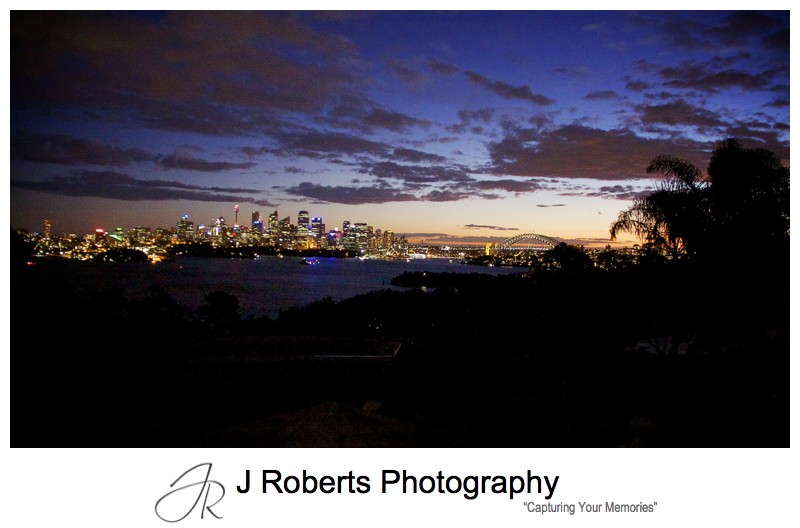 Sunset from the Taronga Zoo Function Centre - wedding photography sydney