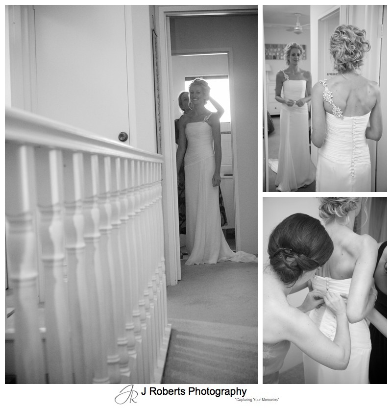 B&W details of bride getting ready - wedding photography sydney