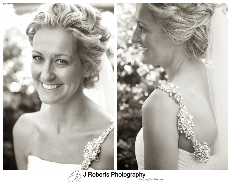 Sepia portraits of a bride - wedding photography sydney