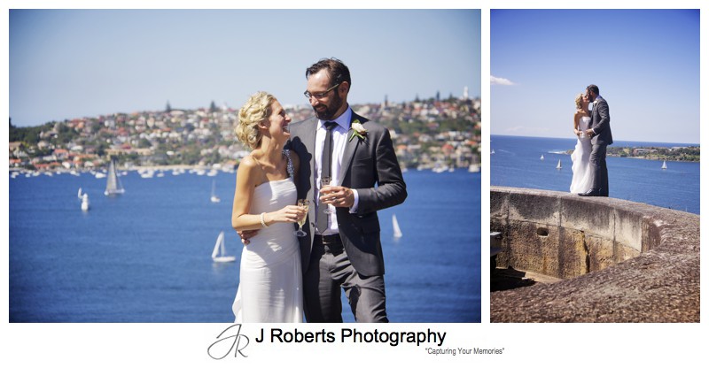 Wedding portraits on Sydney harbour - wedding photography sydney