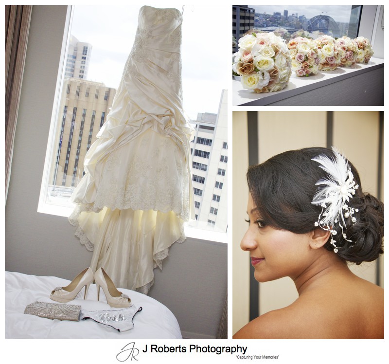 Wedding dress and details of traditional bride - wedding photography sydney