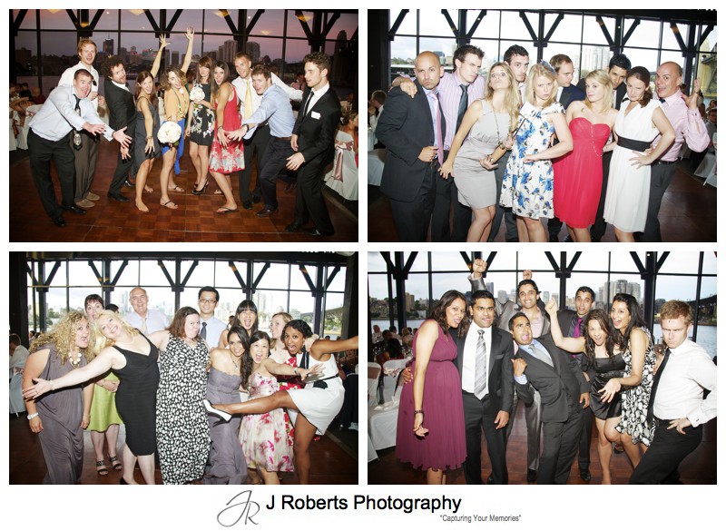 Guests fun group photos - wedding photography sydney