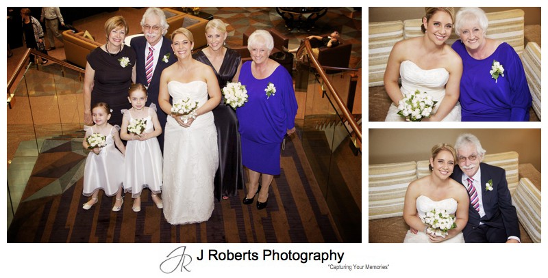 Bride with her family pre ceremony at the Four Seasons Sydney - wedding photography sydney