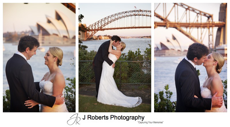 bride and groom kissing - wedding photography sydney