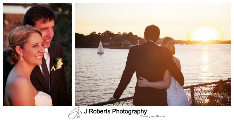 Sunset looking west on Sydney Harbour - wedding photography sydney