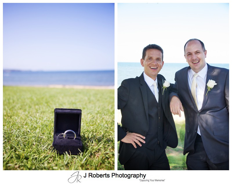 Wedding band and groom with best man - wedding photography sydney