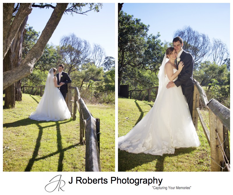 Bride and groom on the grounds of Old Government House Parramatta - wedding photography sydney