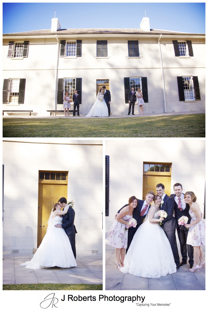 Bridal party with old government house parramatta - wedding photography sydney