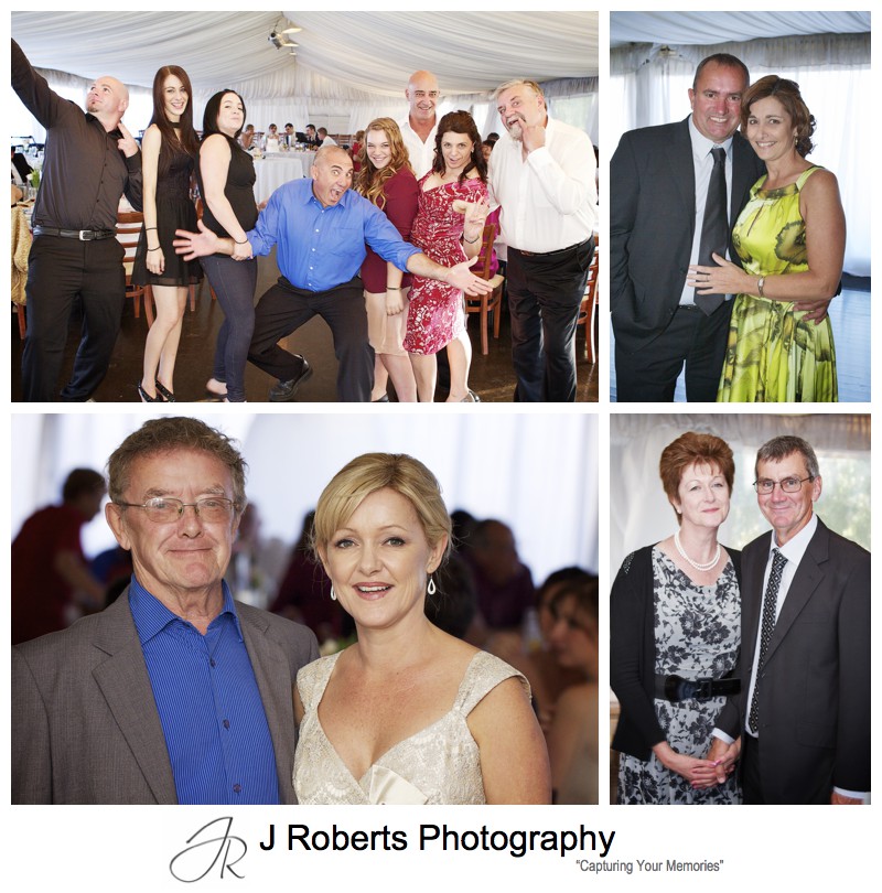 Guests portraits during wedding reception - wedding photography sydney