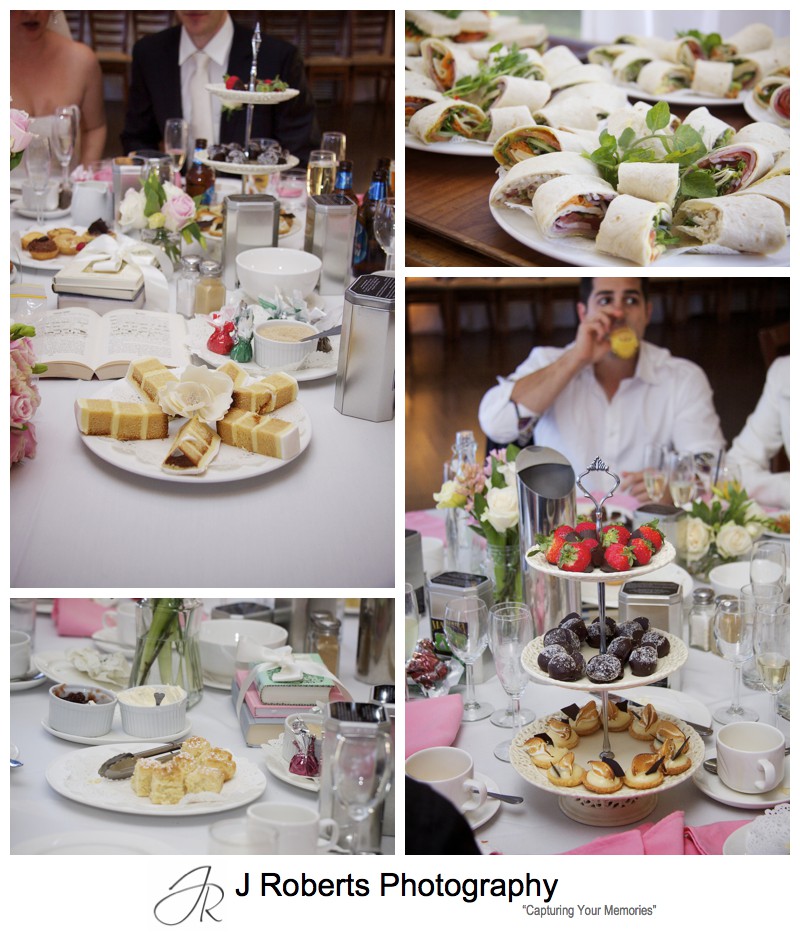 High tea food at Lawsons Old Government House Parramatta - wedding photography sydney