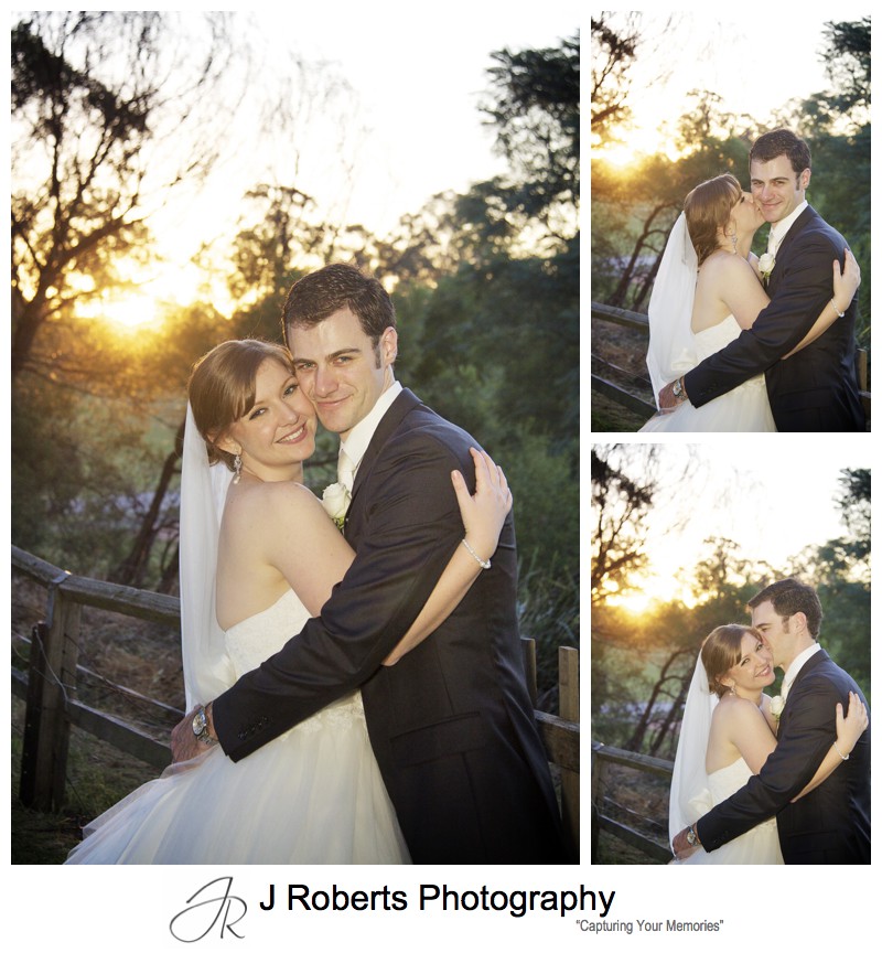 Couple portraits at sunset - sydney wedding photographer 