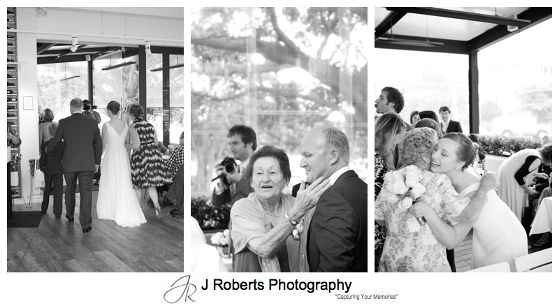 Couple arriving for wedding ceremony at Balmoral - wedding photography sydney