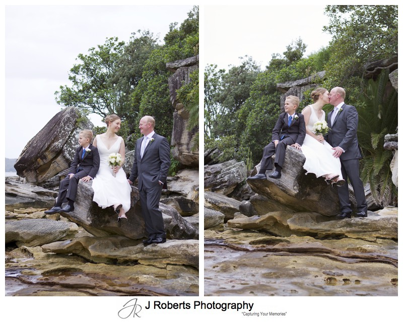 Bride & Groom at rockpools balmoral beach - wedding photography sydney