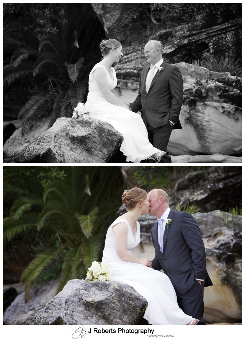 Bridal couple portraits balmoral beach - wedding photography sydney