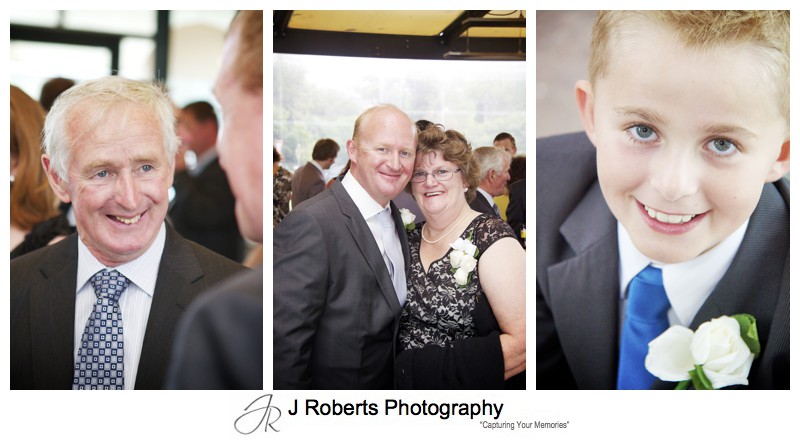 Grooms family at wedding reception - wedding photography sydney