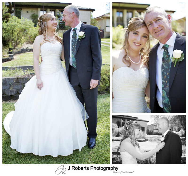 Bride with her father - wedding photography sydney