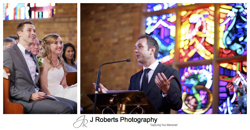 Sermon at wedding ceremony - wedding photography sydney