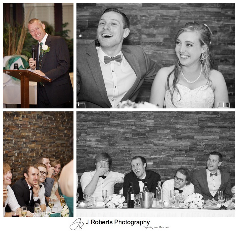 guests reactions to speeches - wedding photography sydney
