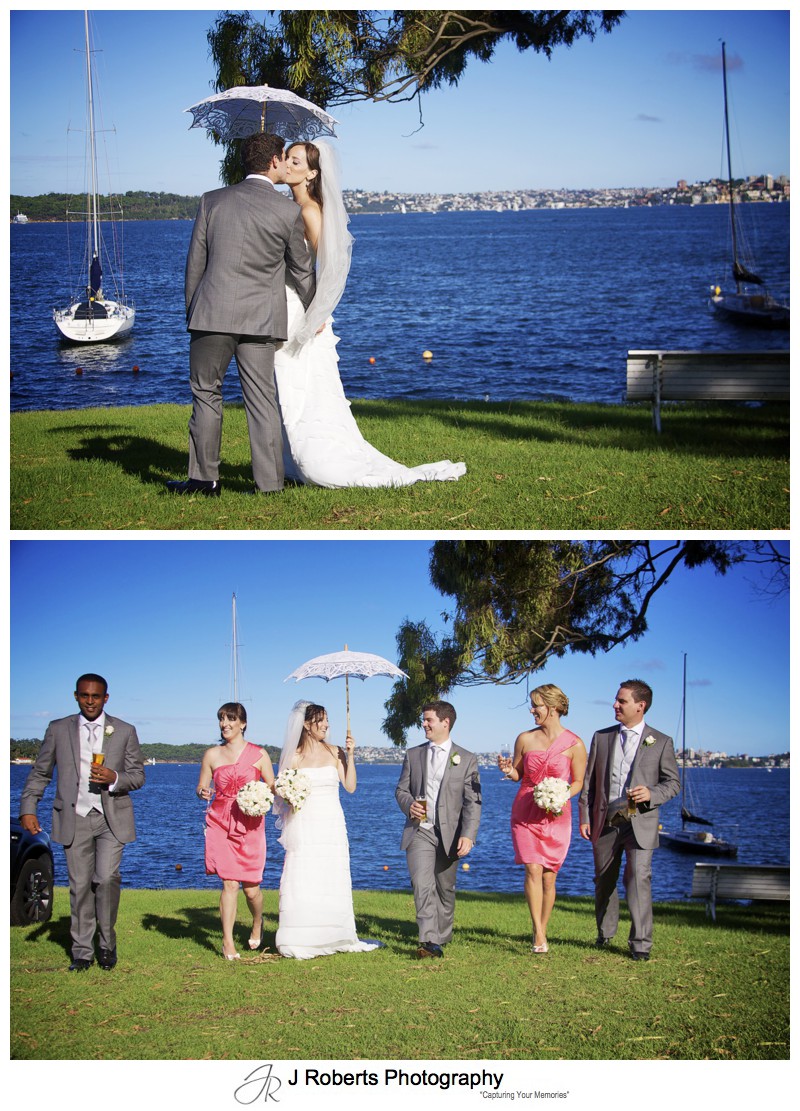 Walking on the lawns at the RSYS = wedding photography sydney