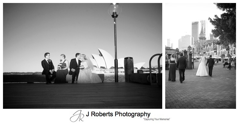 B&W wedding photographs at the rocks - wedding photography sydney