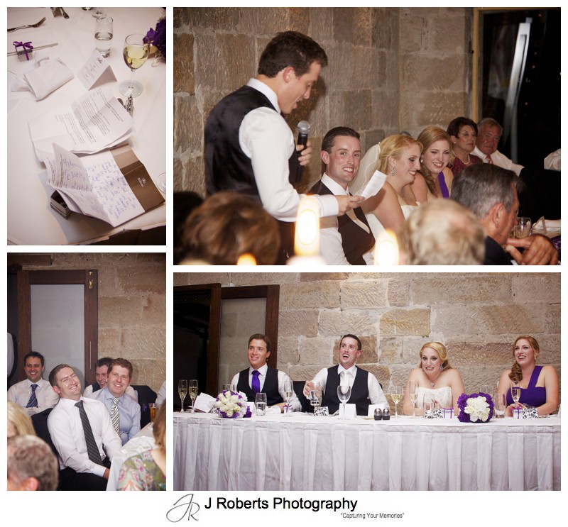 Speech details at wedding reception - wedding photography sydney