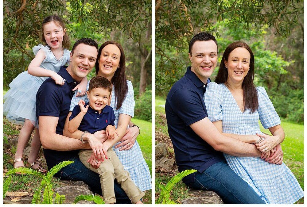 Gorgeous Family Portraits with young children having fun at Echo Point Roseville Chase Sydney