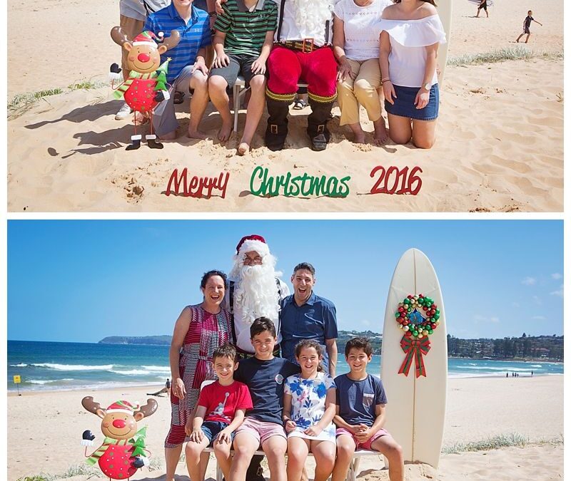 Aussie Beach Santa Photos on the Northern Beaches Sydney – Beautiful Summers Day – Last Santa Session for 2016 – Merry Christmas