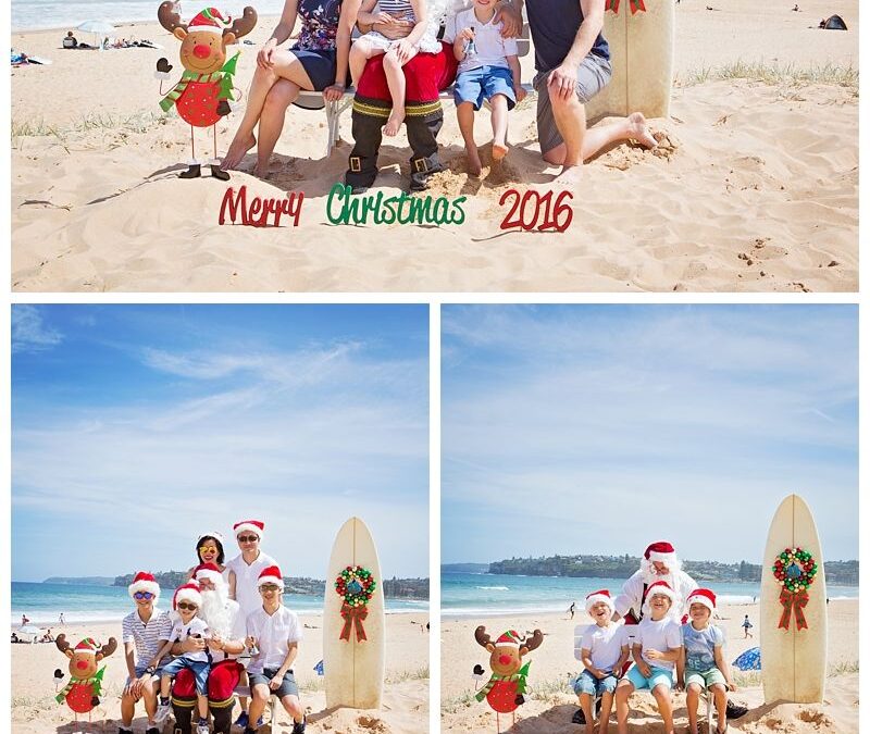 Aussie Santa Photos at Long Reef Beach 2016 – Beach Santa Photos Sydney – Professional Santa Photos on the Northern Beaches