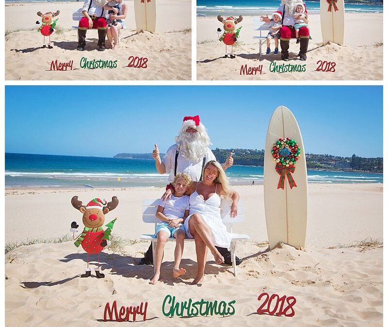 Aussie Santa Photos at Long Reef Beach – Beach fun with Santa – Northern Beaches Santa