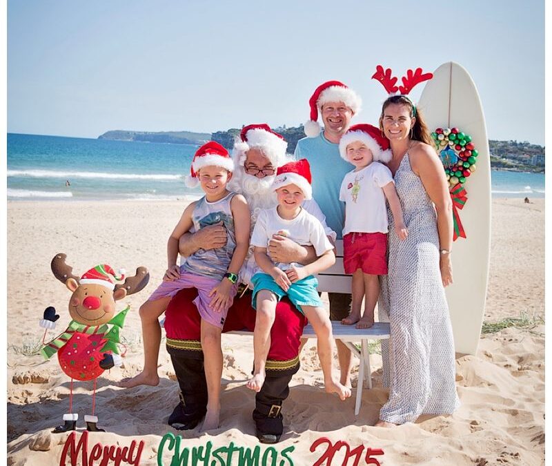 Aussie Santa Photos at Long Reef Beach – First Day of School Holidays Stunning Afternoon