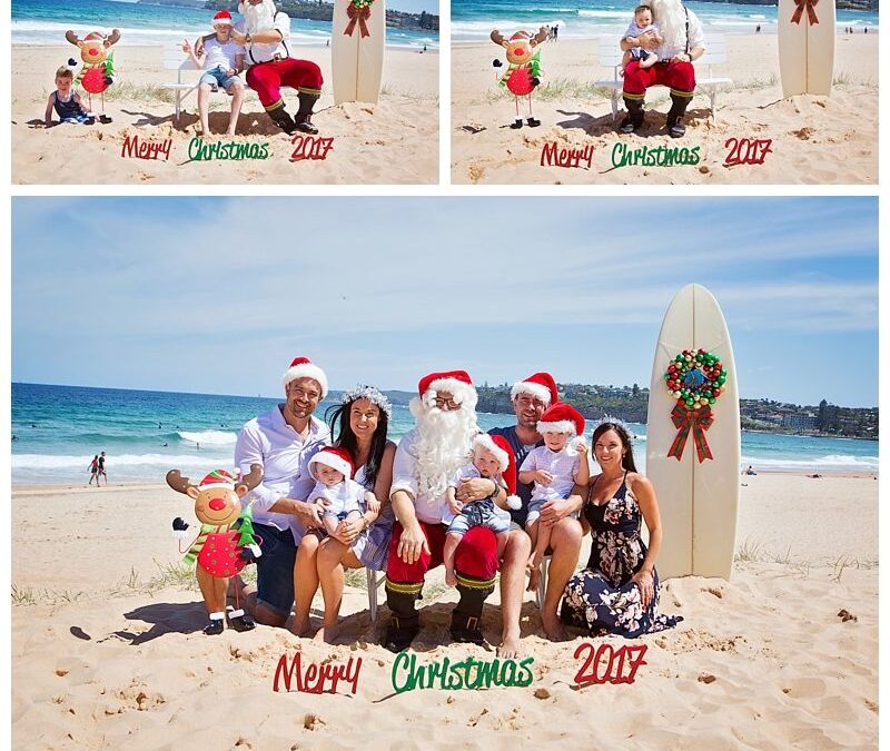 Aussie Santa Photos at Long Reef Beach Sydney 2017 – Sydney Professional Photos of Beach Santa on the Northern Beaches