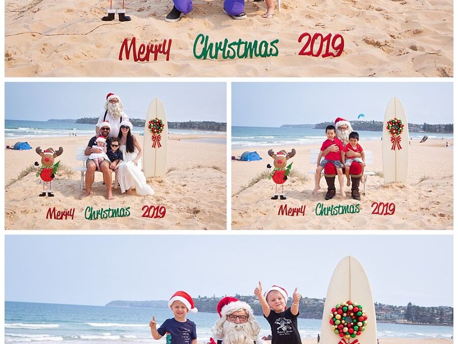 Aussie Santa Photos at Long Reef Beach Sydney – Fun with Santa – Northern Beaches Santa