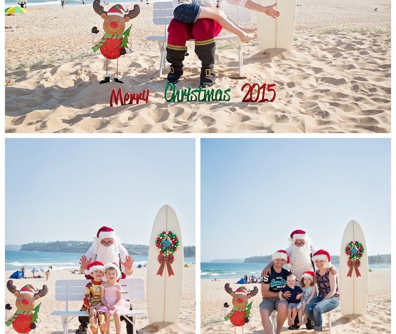 Aussie Santa Photos at Long Reef Beach – Hot Sunday afternoon at the beach just before Christmas