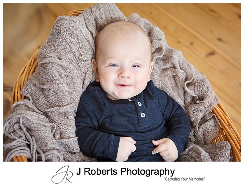 Baby Portrait Photography Sydney – Family Home Hornsby – 12 Weeks Old Baby Boy and his family & pets – Sydney Photographer