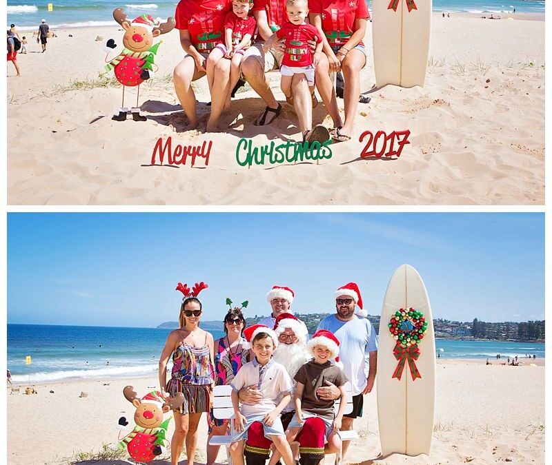 Beach Santa Photos Sydney Northern Beaches – Aussie Santa at Long Reef Beach – Professional Santa Photos Sydney