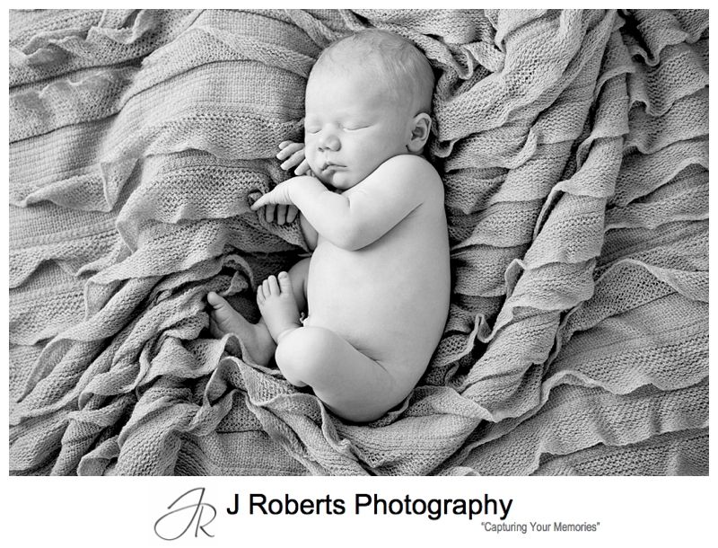 Newborn Baby Portrait Photography Sydney in the Family home Naremburn – Little Baby Boy Leland @ 6 Days Old – Sydney Baby Photos