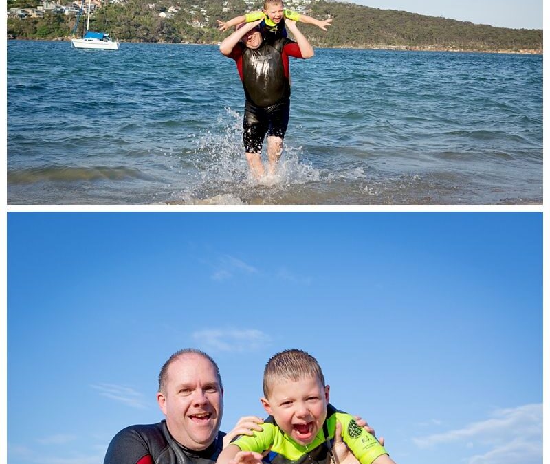 Family portraits with father and son at the beach – Chinaman’s Beach Mosman – An Afternoon at the Beach with Peter & Callum