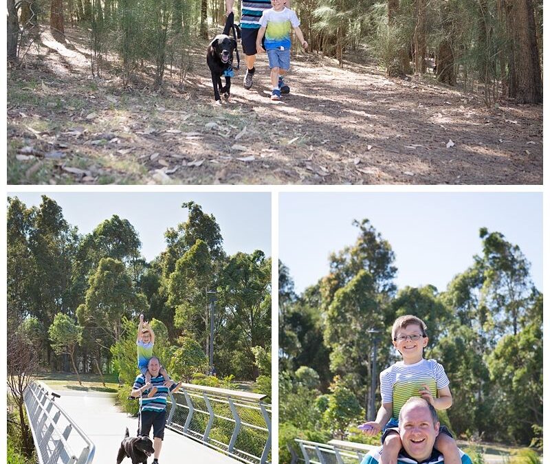 Family Portrait Photography Sydney – On location at Sydney Park Alexandria – Portraits With family dog