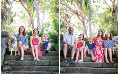 Fun Family portraits with the family dog at Echo Point Park Roseville Chase Sydney